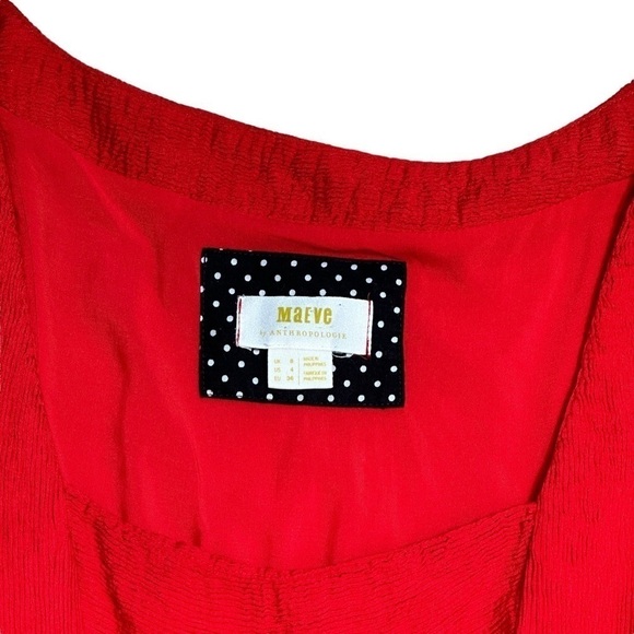 Anthropologie Maeve Red Juliet Corset Mini Dress US 4 - Picture 6 of 10